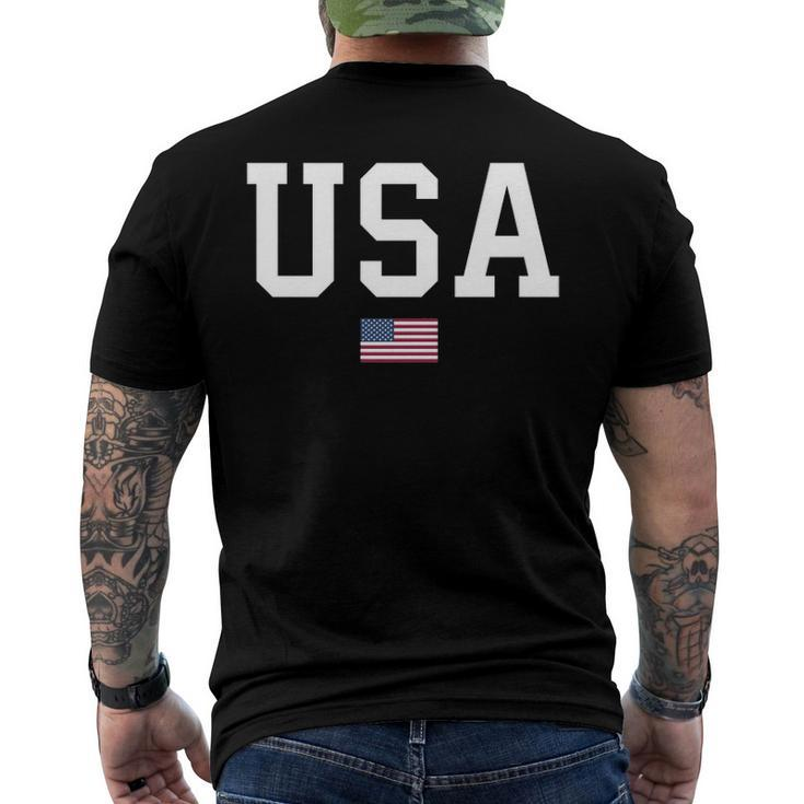 Usa Women Men Kids Patriotic American Flag July 4Th Men's Back Print T-shirt
