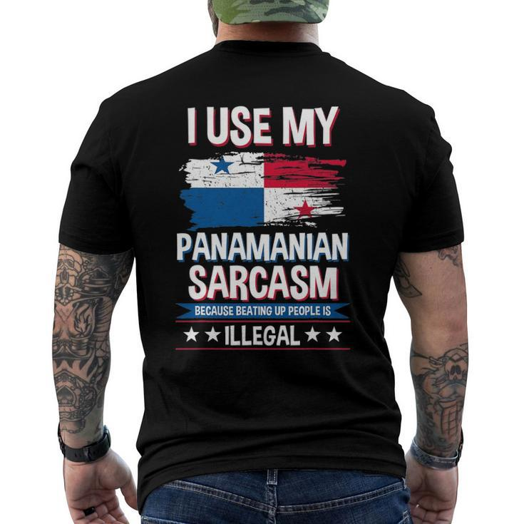 I Use My Panamanian Sarcasm Panamanian Men's Back Print T-shirt