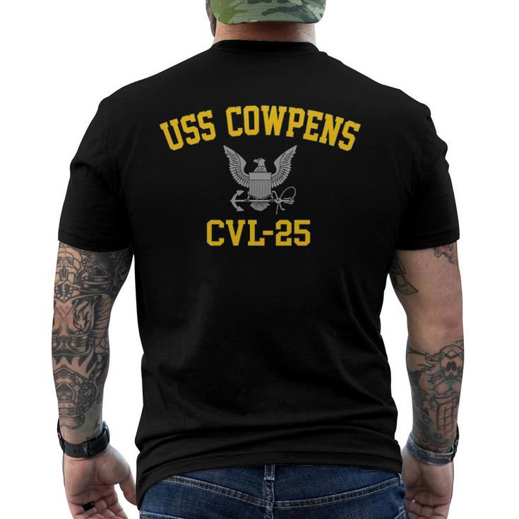 Uss Cowpens Cvl-25 Armed Forces Men's Back Print T-shirt