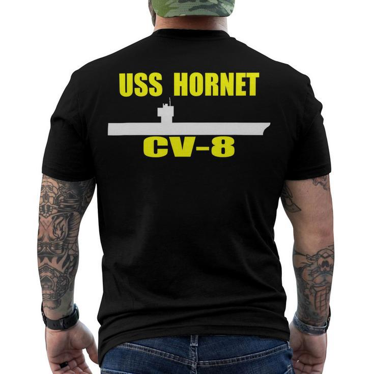 Uss Hornet Cv-8 Aircraft Carrier Sailor Veterans Day D-Day T-Shirt Men's Crewneck Short Sleeve Back Print T-shirt