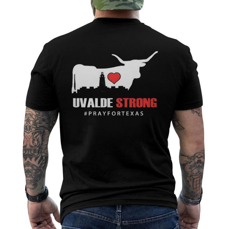 Uvalde Strong Pray For Texas Anti Gun Pray For Texas Men's Back Print T-shirt