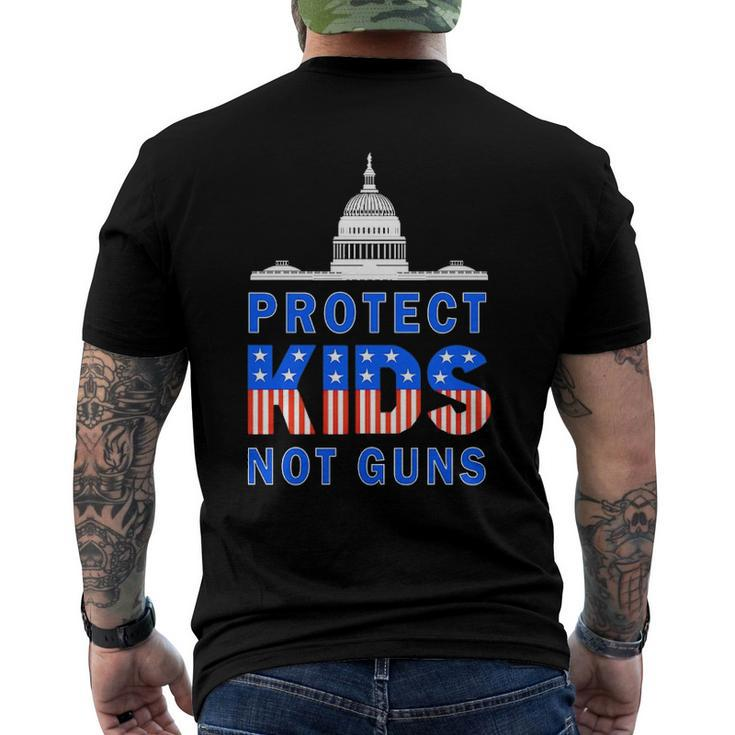 Uvalde Texas Strong Pray For Anti Guns Us Flag Text Men's Back Print T-shirt