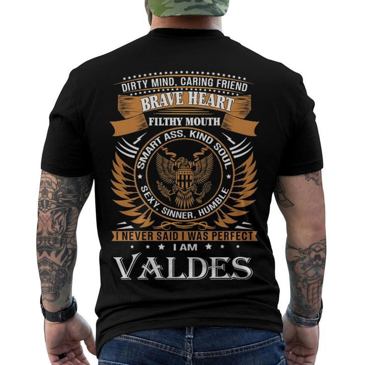 Valdes Name Valdes Brave Heart Men's T-Shirt Back Print