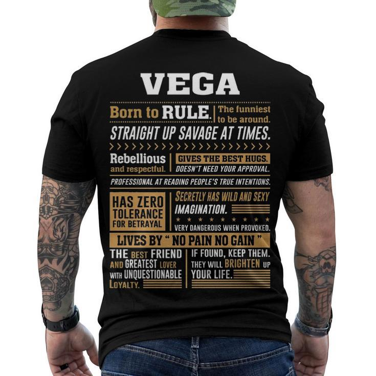 Vega Name Vega Born To Rule Men's T-Shirt Back Print