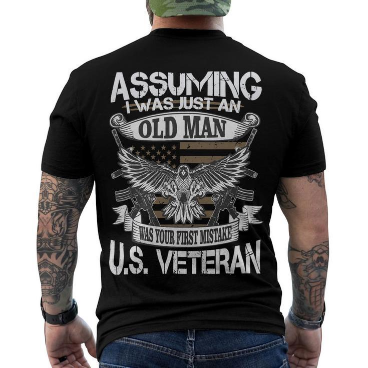 Veteran Us Veteran Respect Solider463 Navy Soldier Army Military Men's Crewneck Short Sleeve Back Print T-shirt