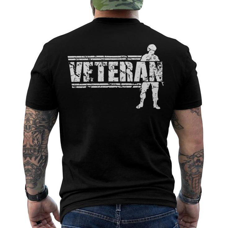 Veteran Veteran Veterans 74 Navy Soldier Army Military Men's Crewneck Short Sleeve Back Print T-shirt