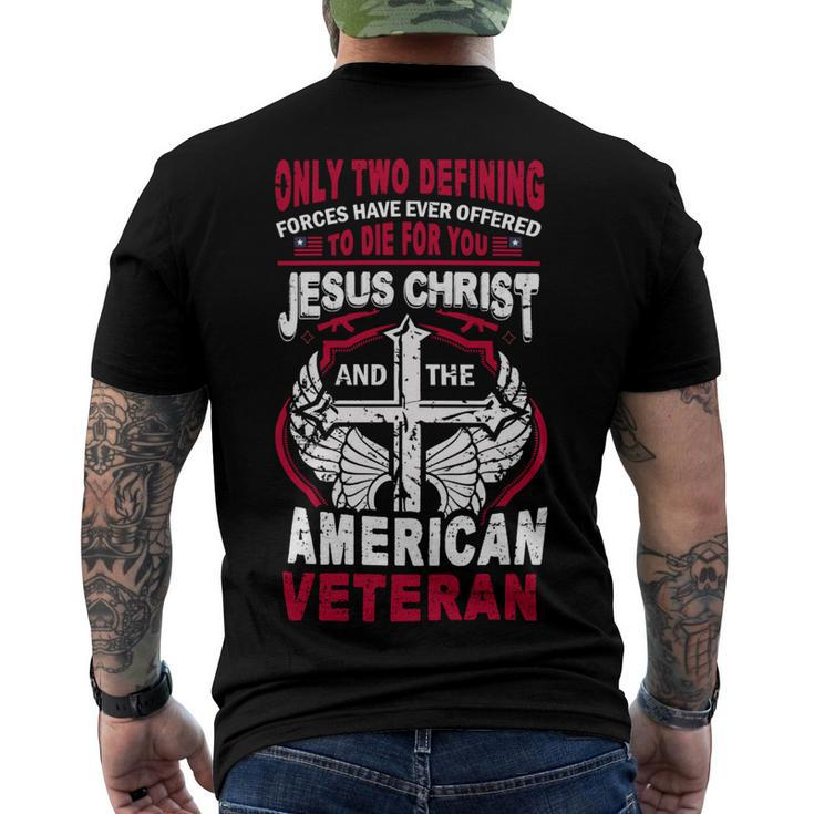 Veteran Veterans Day Amazing Patriotic Veteran Design 254 Navy Soldier Army Military Men's Crewneck Short Sleeve Back Print T-shirt