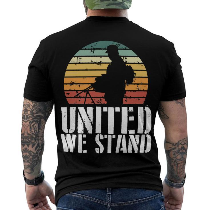Veteran Veterans Day United We Stand Military Soldier Silhouette 323 Navy Soldier Army Military Men's Crewneck Short Sleeve Back Print T-shirt