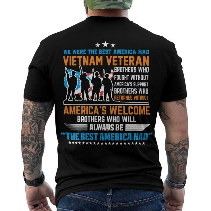 Veteran Veterans Day Vietnam Veteran Best America Had Proud Military Veteran 63 Navy Soldier Army Military Men's Crewneck Short Sleeve Back Print T-shirt