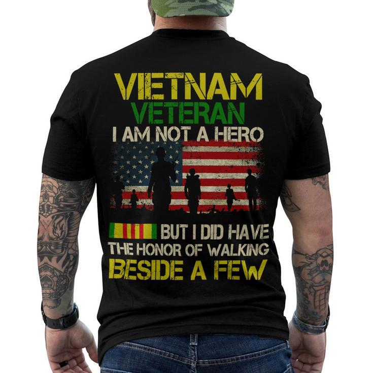 Veteran Veterans Day Vietnam Veteran I Am Not A Hero But I Did Have The Honor 65 Navy Soldier Army Military Men's Crewneck Short Sleeve Back Print T-shirt