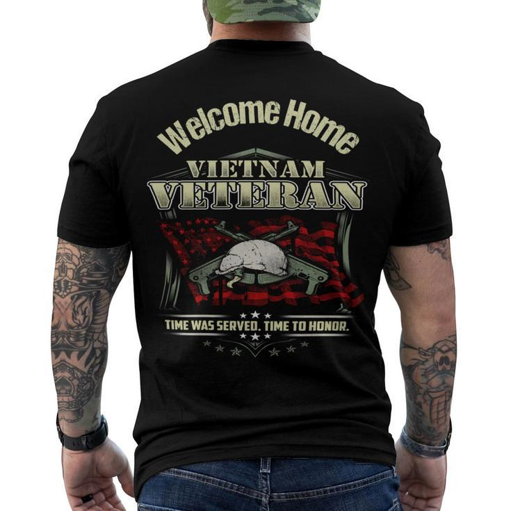 Veteran Veterans Day Welcome Home Vietnam Veteran Time To Honor 699 Navy Soldier Army Military Men's Crewneck Short Sleeve Back Print T-shirt