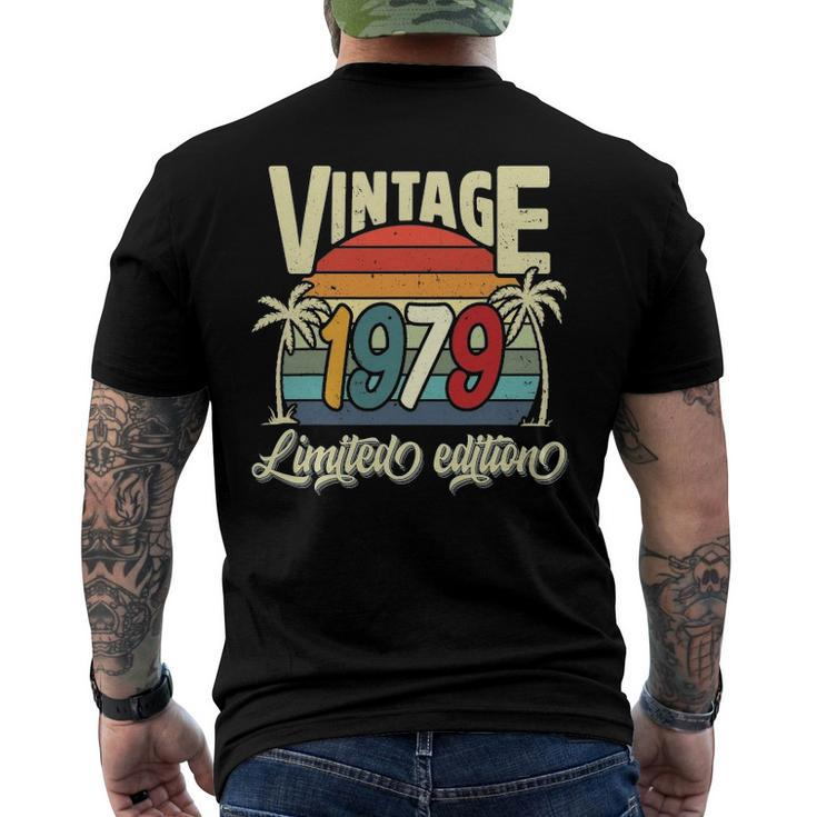 Vintage 1979 43Rd Birthday Limited Edition 43 Years Old Bday Men's Back Print T-shirt