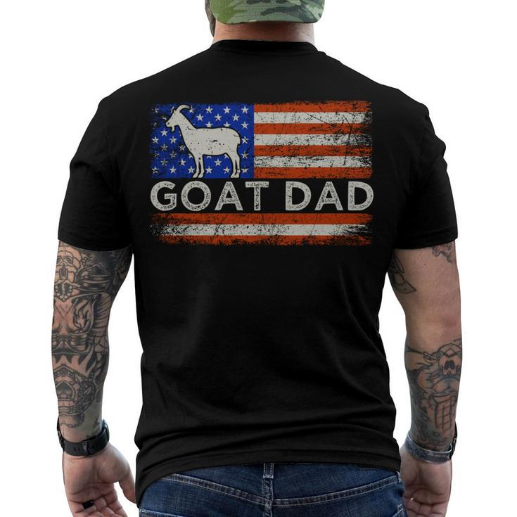 Vintage American Flag Goat Animal Lover Goat Dad 4Th Of July Men's T-shirt Back Print