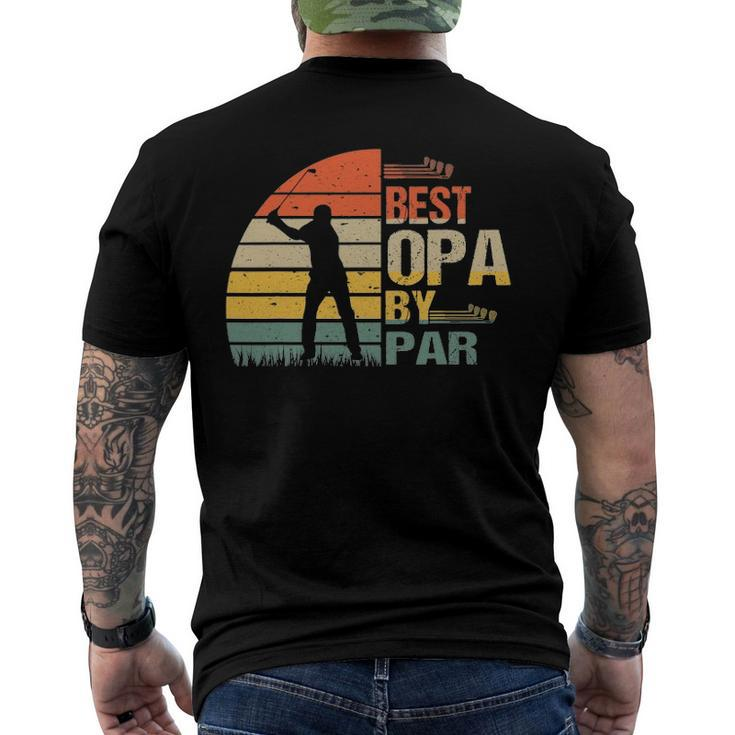 Vintage Best Opa By Par Golf Men Fathers Day Men's Back Print T-shirt