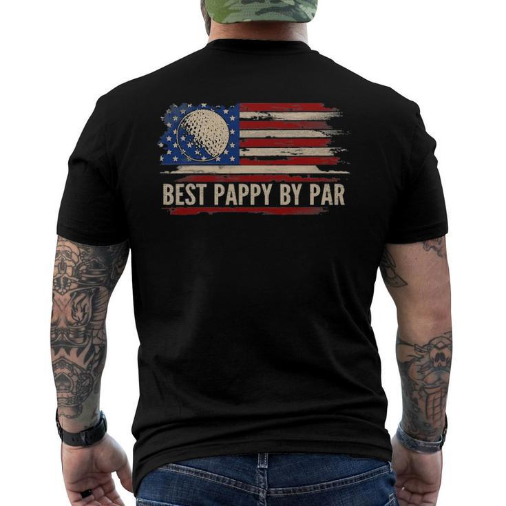 Vintage Best Pappy By Par American Flag Golf Golfer Men's Back Print T-shirt