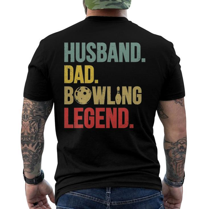 Mens Vintage Bowling Tee For Bowling Lover Husband Dad Men's Back Print T-shirt