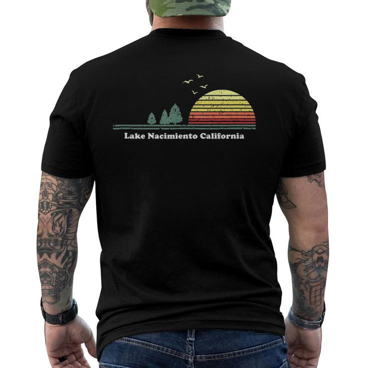 Vintage Lake Nacimiento California Sunset Souvenir Print Men's Back Print T-shirt