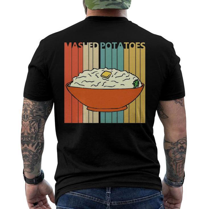 Vintage Mashed Potatoes United Kingdom Cuisine Men's Back Print T-shirt
