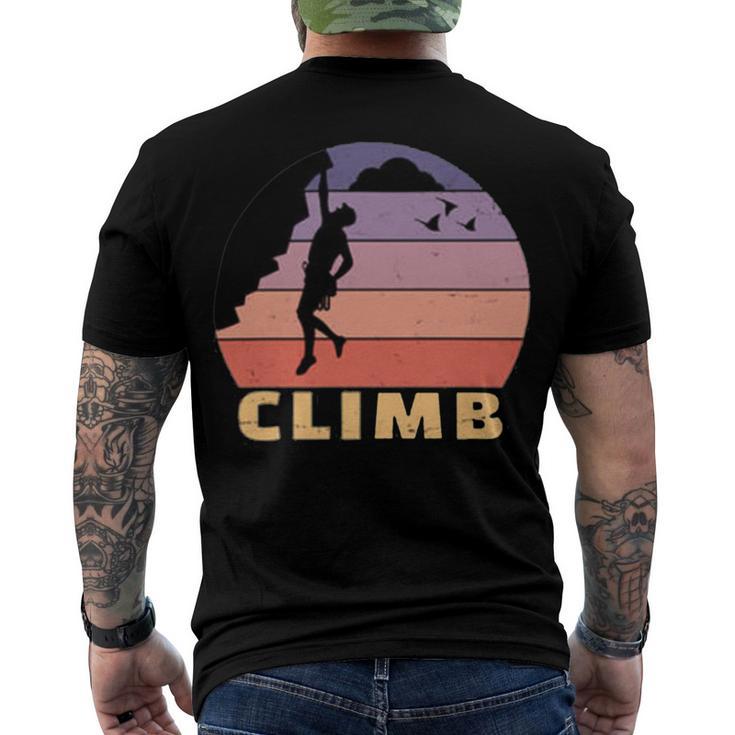 Vintage Retro Rock Climber 174 Shirt Men's Crewneck Short Sleeve Back Print T-shirt