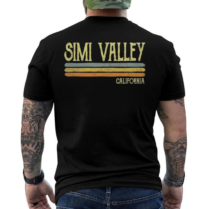 Vintage Retro Simi Valley California Vacation Men's Back Print T-shirt