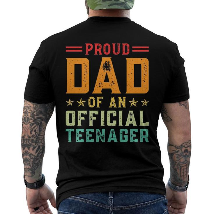 Vintage Thirteen Retro Proud Dad Of An Official Teenager Men's Back Print T-shirt