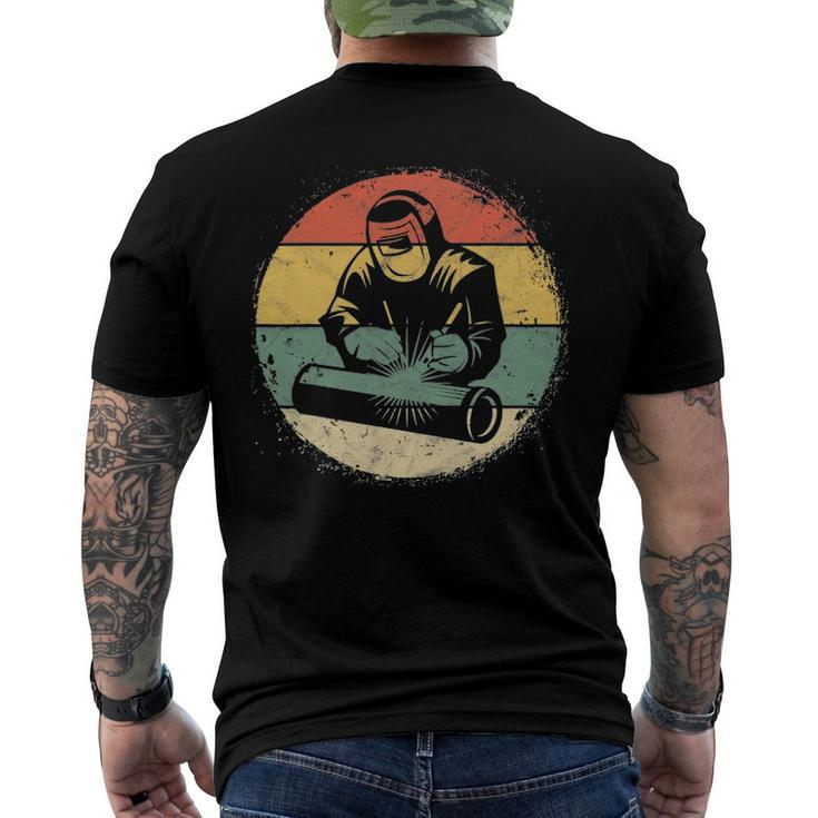 Mens Vintage Welder Welding Costume Cool Weld Worker Men's Back Print T-shirt