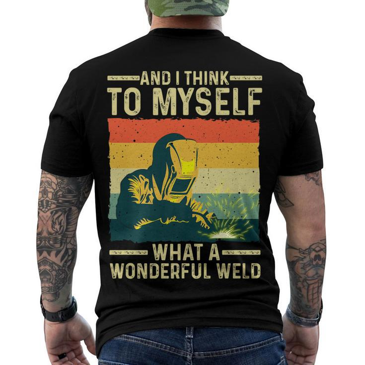 Vintage Welding For Men Dad Blacksmith Worker V2 Men's T-shirt Back Print