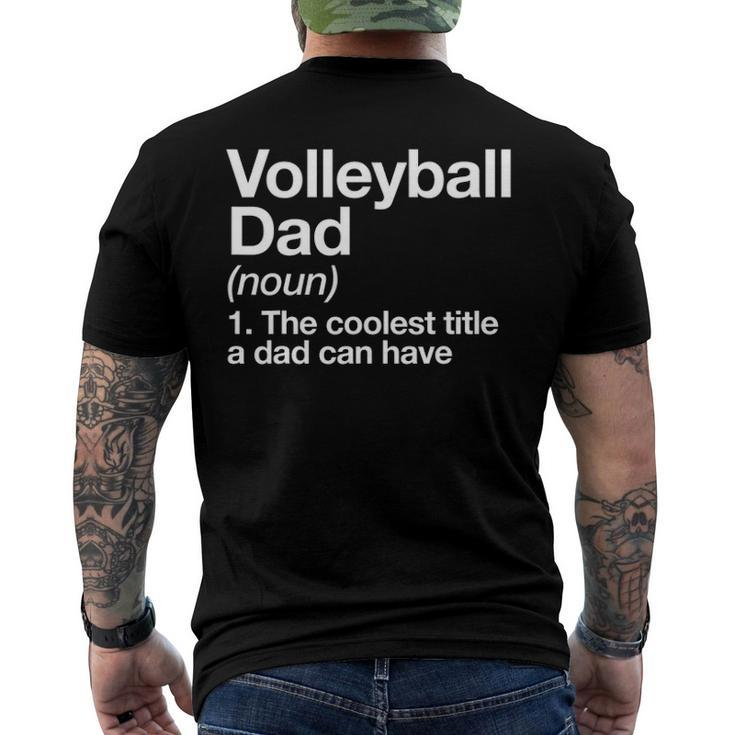 Volleyball Dad Definition Sports Men's Back Print T-shirt