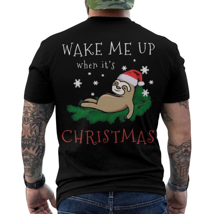 Wake Me Up When Its Christmas 820 Shirt Men's Crewneck Short Sleeve Back Print T-shirt