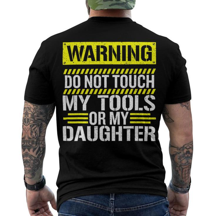 Warning Do Not Touch My Tools 196 Shirt Men's Crewneck Short Sleeve Back Print T-shirt