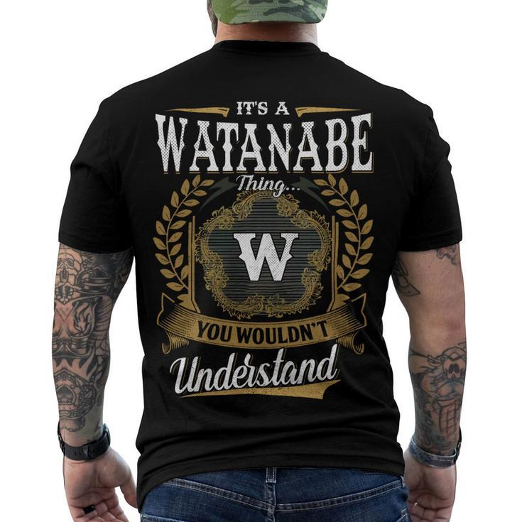 Watanabe Blood Runs Through My Veins Name V2 Men's Crewneck Short Sleeve Back Print T-shirt