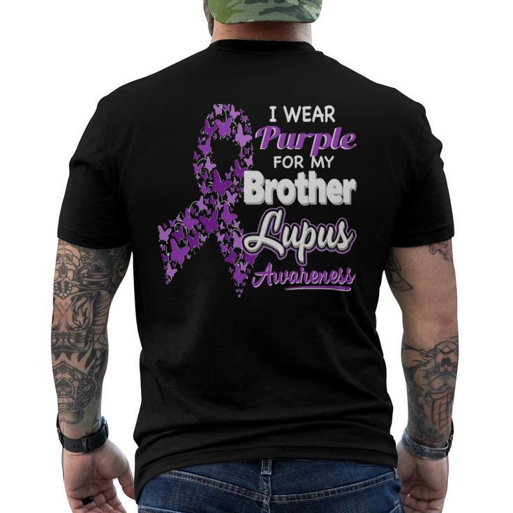 I Wear Purple For My Brother - Lupus Awareness Men's Back Print T-shirt