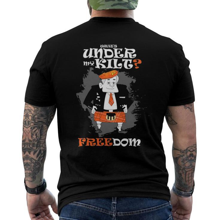 Mens Whats Under My Kilt Freedom Men's Back Print T-shirt
