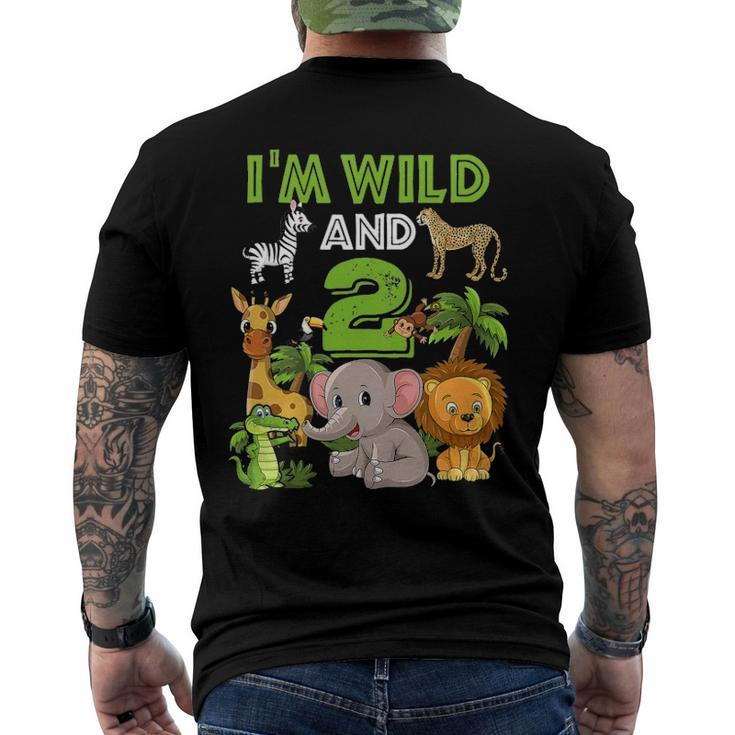 Im Wild And 2 Zoo Theme Birthday Safari Jungle Men's Back Print T-shirt