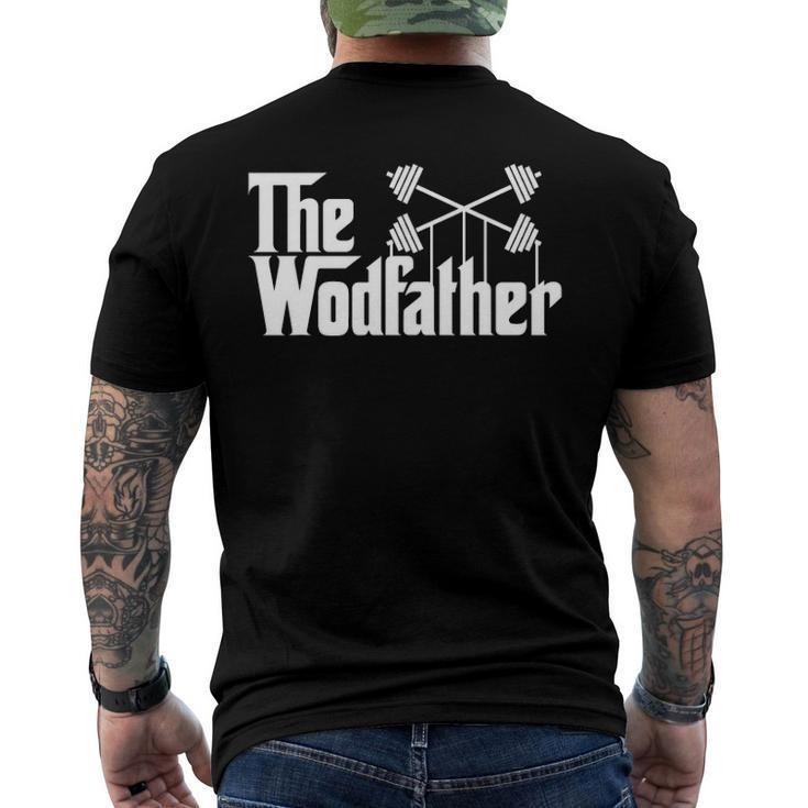 The Wodfather Workout Gym Saying Men's Back Print T-shirt