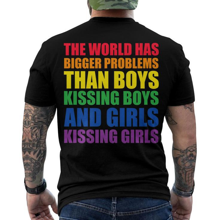 The World Has Bigger Problems Lgbt-Q Pride Gay Proud Ally Men's T-shirt Back Print