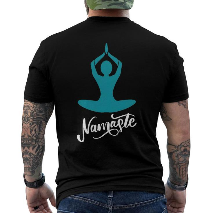 Yoga Namaste Lotus Position Graphic Yoga Position Cool Men's Back Print T-shirt