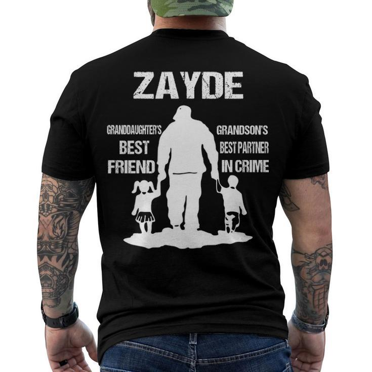 Zayde Grandpa Zayde Best Friend Best Partner In Crime Men's T-Shirt Back Print