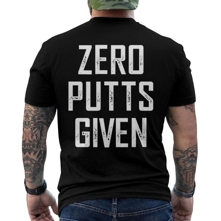 Zero Putts Given Golf Player Men's Back Print T-shirt