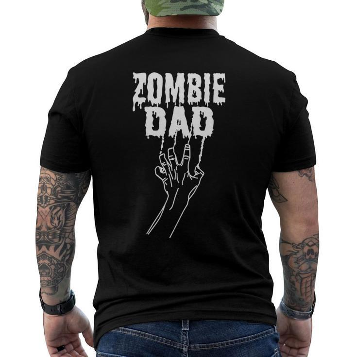 Zombie Dad Halloween Father Costume Adults Men's Back Print T-shirt