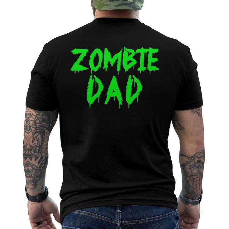 Zombie Dad Zombie Parents Zombie Dad Men's Back Print T-shirt