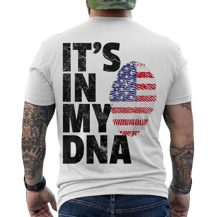 4Th Of July American Pride Its In My Dna Usa Flag Mens Dad Men's T-shirt Back Print