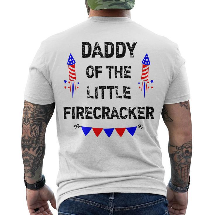 Mens Mens 4Th Of July Dad Daddy Of The Little Firecracker Men's T-shirt Back Print
