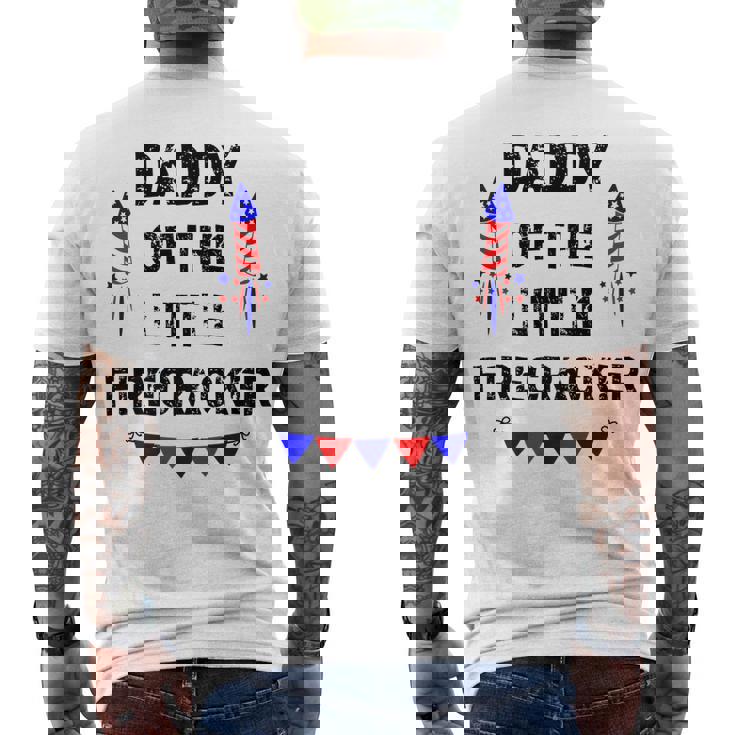 Mens Mens 4Th Of July Dad Daddy Of The Little Firecracker Men's T-shirt Back Print
