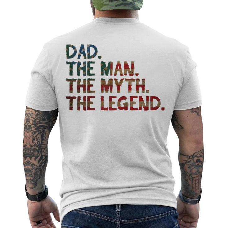 4Th Of July Fathers Day - Dad The Man The Myth Men's T-shirt Back Print