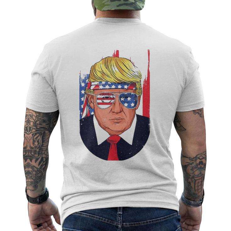 4Th Of July Usa Donald Trump Patriotic American Men's Back Print T-shirt