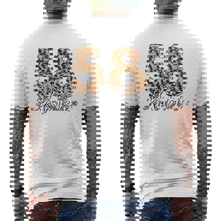 58Th Birthday Fabulous 58 Years Old Cool Leopard Birthday Men's Back Print T-shirt