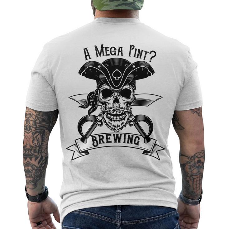 A Mega Pint  Brewing Pirate Of The Mega Pint Men's Crewneck Short Sleeve Back Print T-shirt