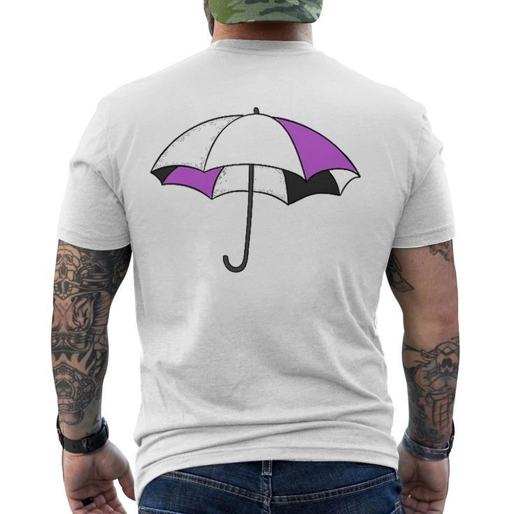 Ace Asexual Pride Asexuality Purple Umbrella Pride Flag Men's Back Print T-shirt
