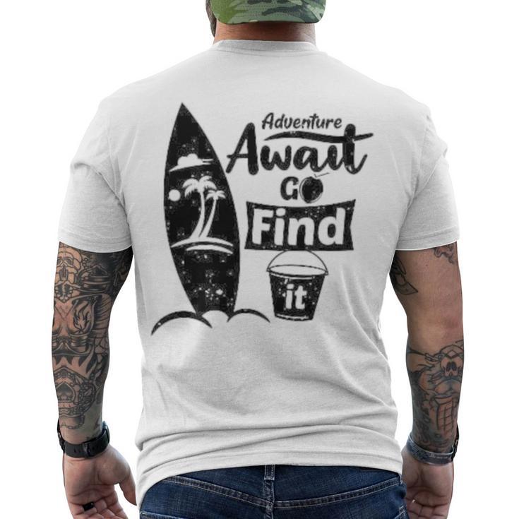 Adventure Await Go Find Itsummer Shirt Travel Tee Adventure Shirts Action Shirt Funny Tees Graphic Tees  Men's Crewneck Short Sleeve Back Print T-shirt